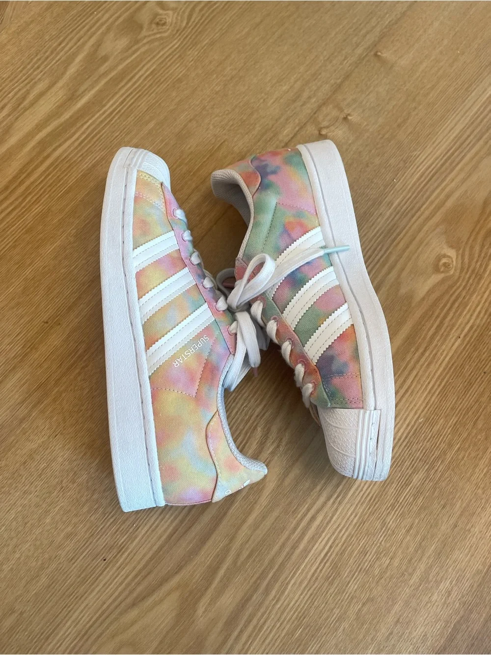 Adidas Women's Pastel Tie-Dye Superstar Sneakers - 7.5 LKN